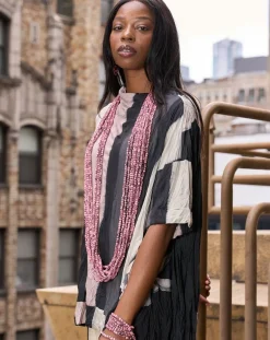 Next Pashmina Necklace, Pink/Black
