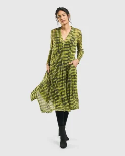 Nirvana A-Line Dress, Yellow