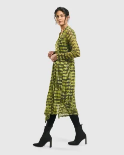 Nirvana A-Line Dress, Yellow