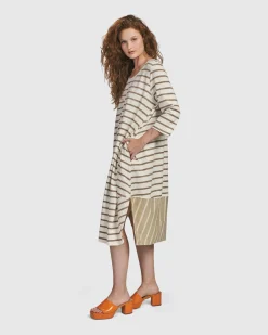 Oasis Caftan Dress, Cream