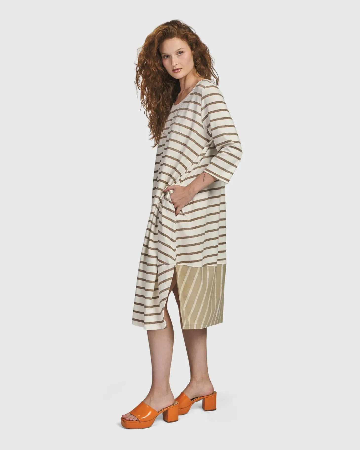 Oasis Caftan Dress, Cream