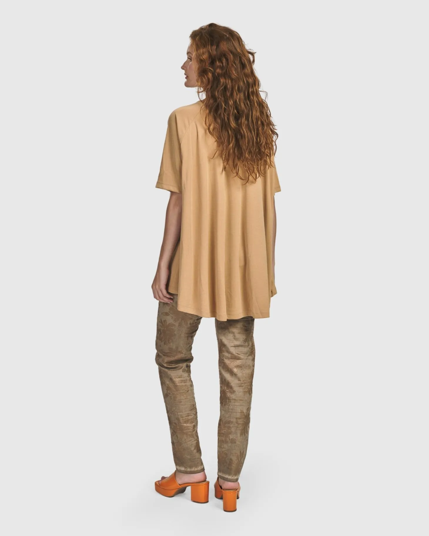 Oasis Colorblock Trapeze Top, Tan