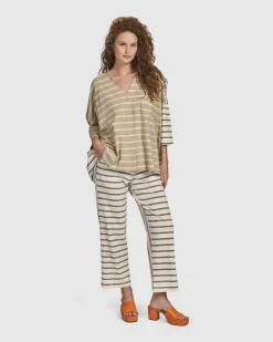 Oasis Slim Pants, Cream