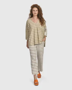 Oasis Slim Pants, Cream