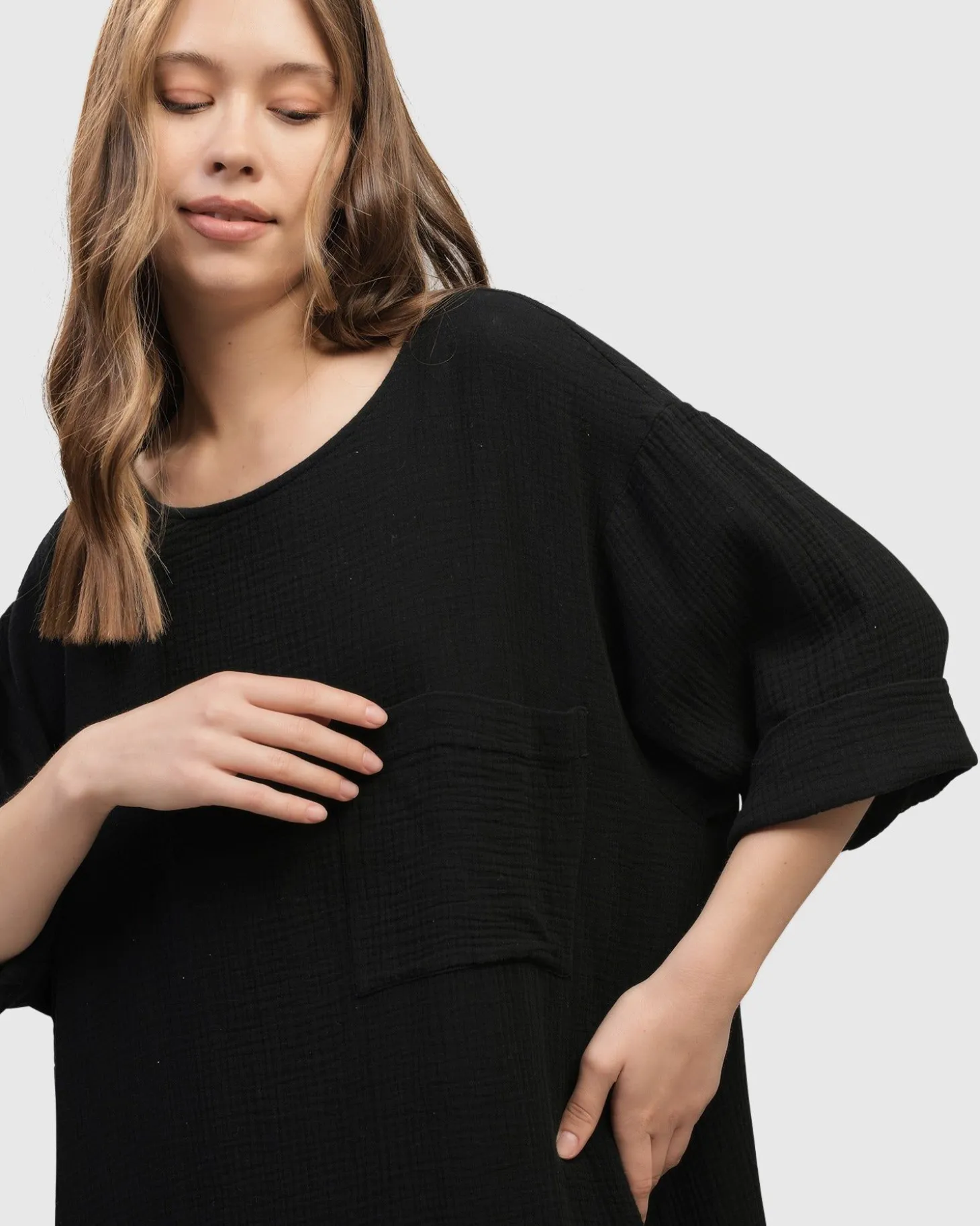 Oasis T-Shirt Dress, Black