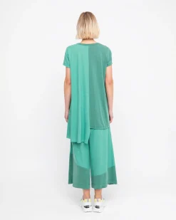 Ozai N Ku Asymmetrical Tunic Top, Green