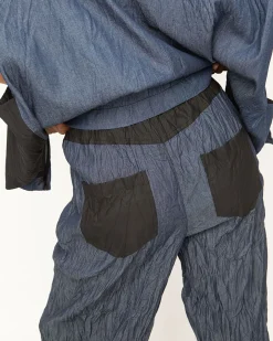 Ozai N Ku Corfu Barrel Leg Pants, Denim