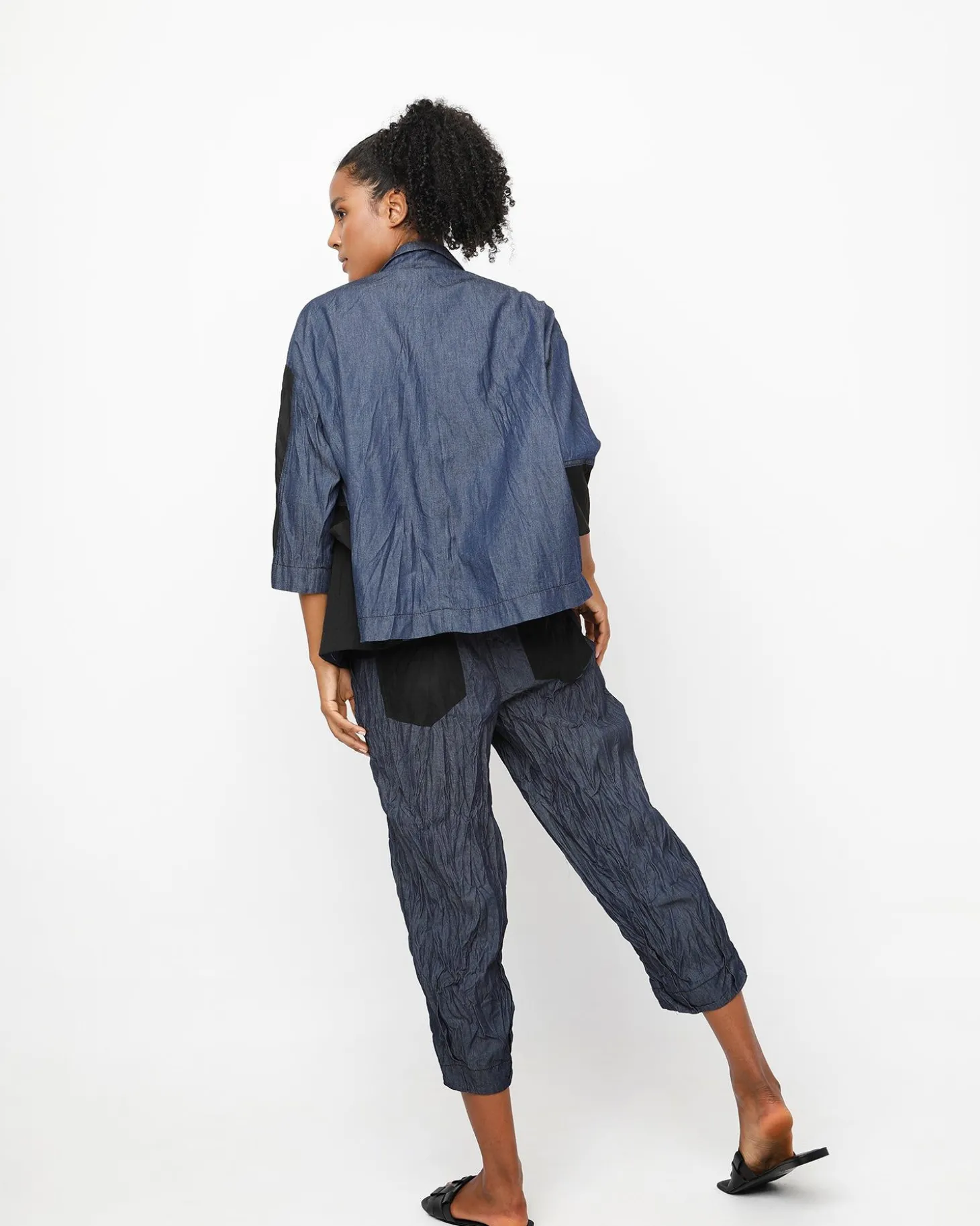 Ozai N Ku Corfu Barrel Leg Pants, Denim