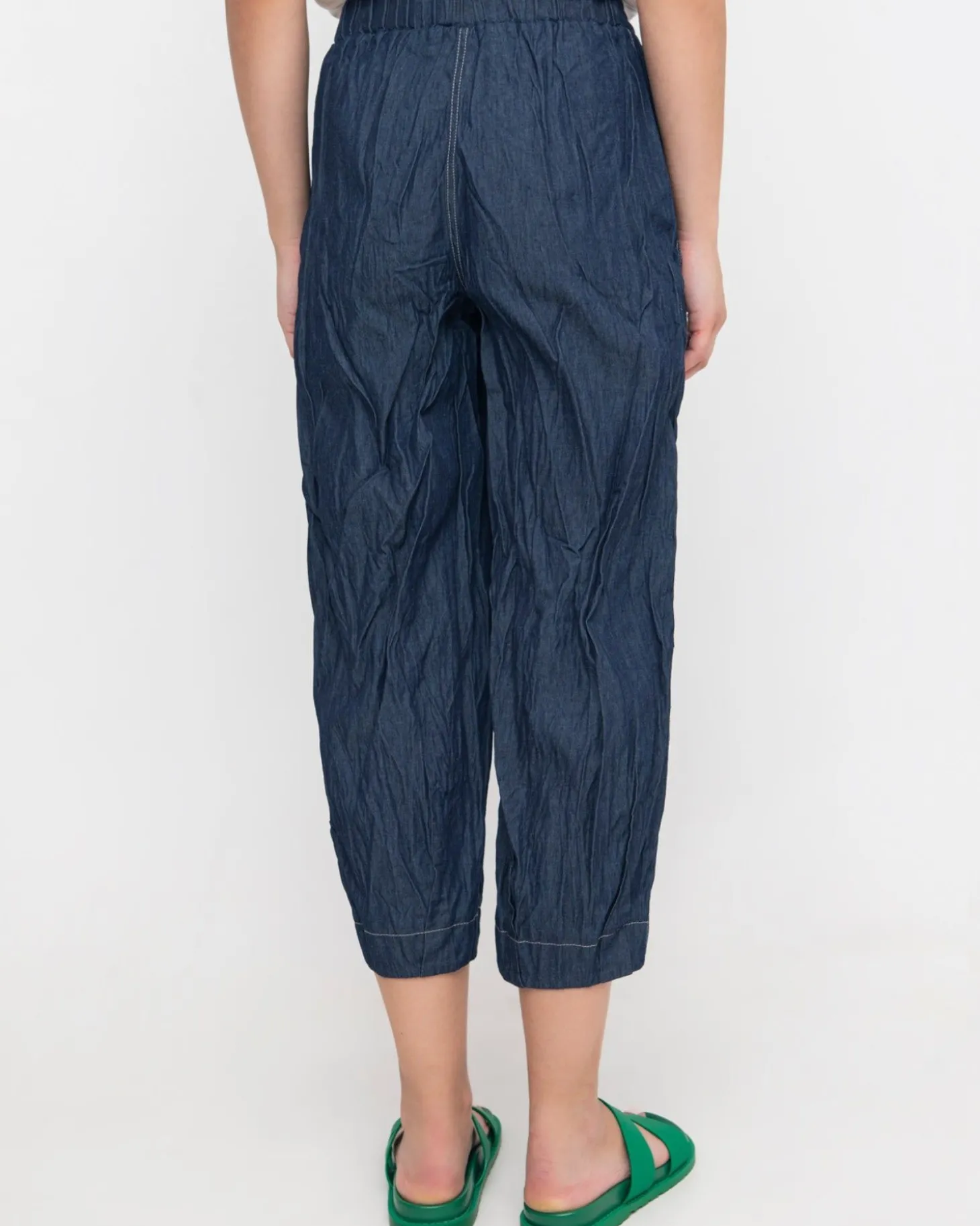 Ozai N Ku Crinkle Crop Trousers, Denim