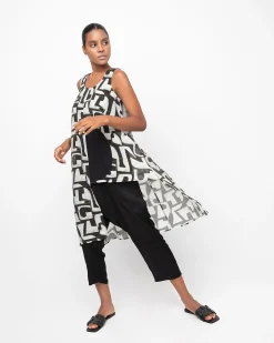 Ozai N Ku Glyph Tunic Top, Puzzle