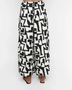 Ozai N Ku Letterpress Palazzo Pants, Puzzle