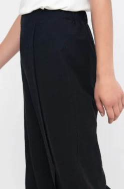 Ozai N Ku Must-Have Slit-Front Flare Pants, Black