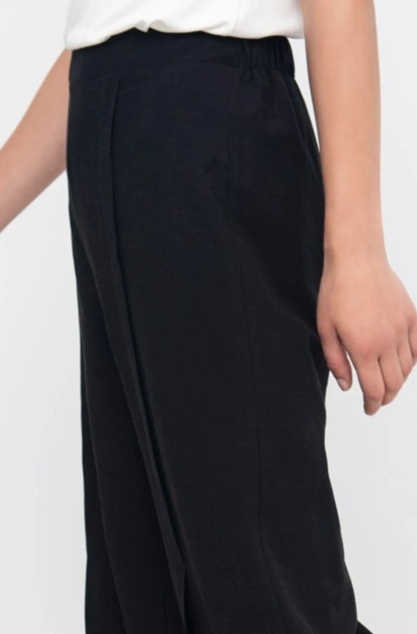 Ozai N Ku Must-Have Slit-Front Flare Pants, Black