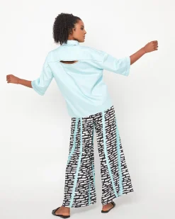 Ozai N Ku Oceania Cutout Shirt, Azure