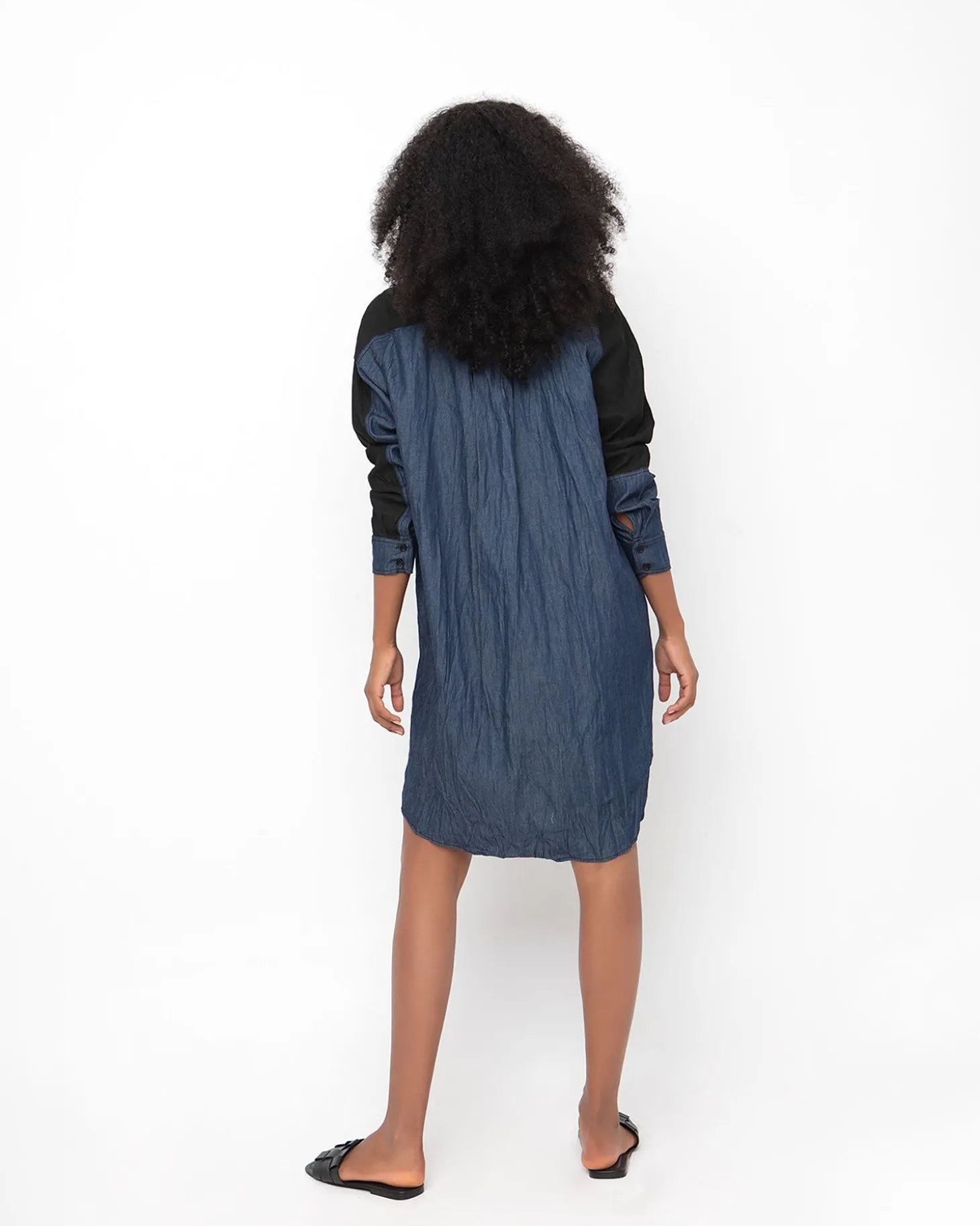 Ozai N Ku Patch Shirt Dress, Denim
