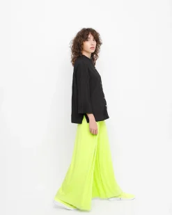 Ozai N Ku Pleated Crinkle Funnel Top, Black
