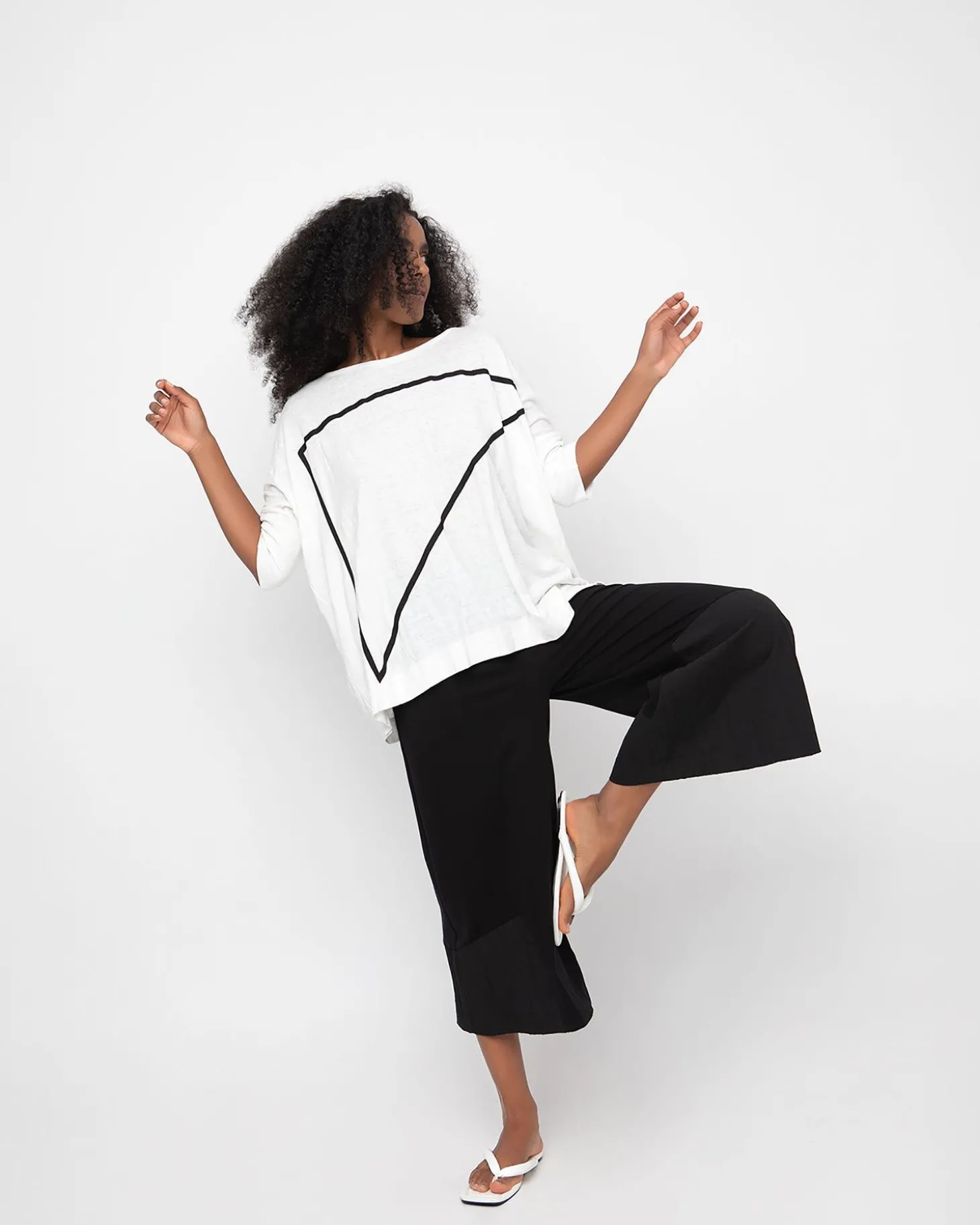 Ozai N Ku Pleated Lounge Pants, Black