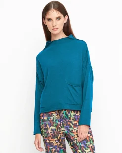 Ozai N Ku Techie Sweater Top, Petrol