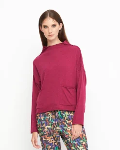 Ozai N Ku Techie Sweater Top, Ruby