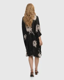 Paige Crinkle Caftan Tunic Dress, Roses