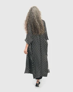 Paisley Dot Long Kimono Jacket, Multi