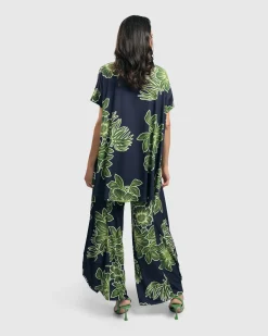 Paradise Punto Pants, Royal/Green