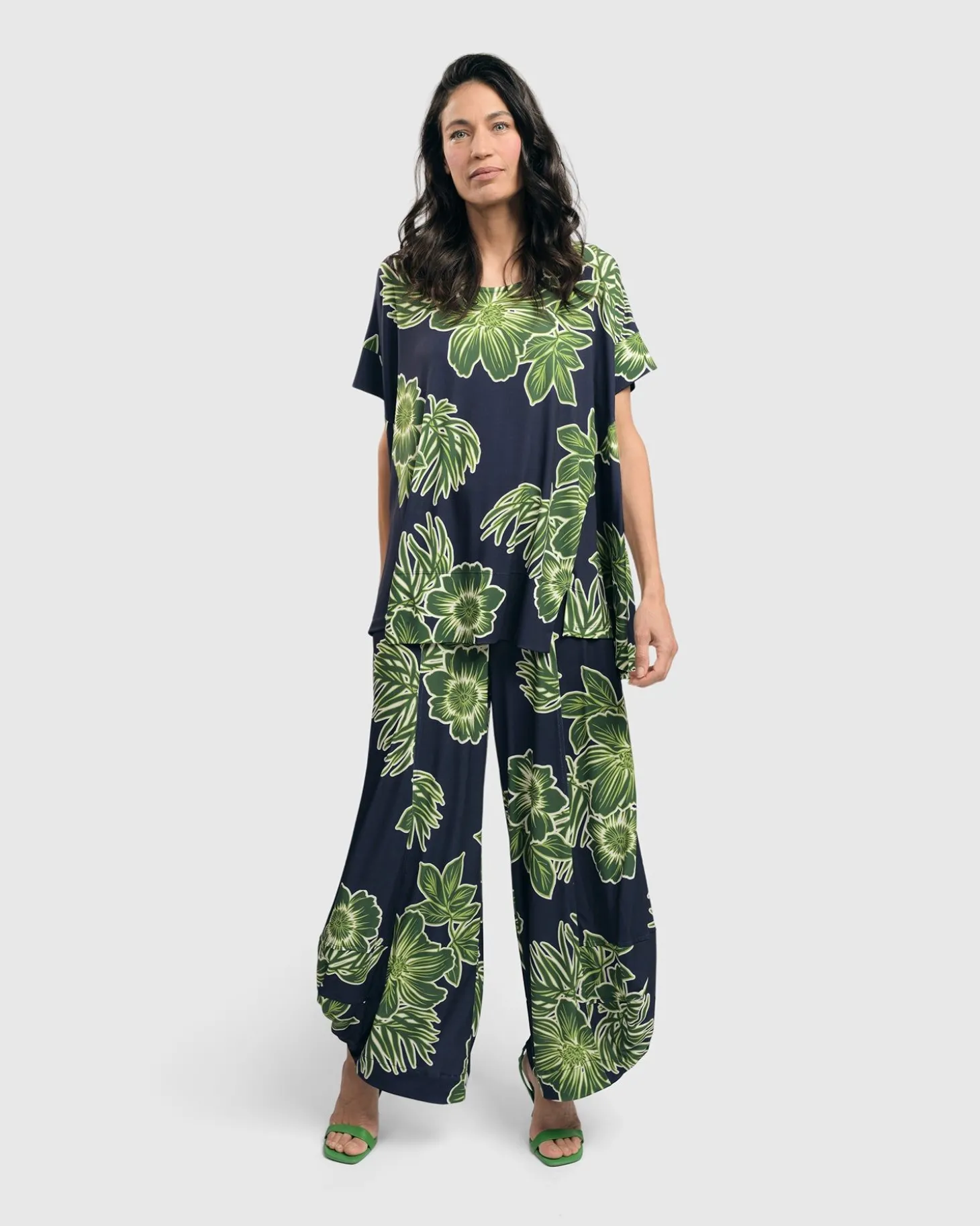 Paradise Punto Pants, Royal/Green