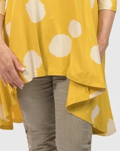 Perfect Swing Tunic Top, Canary Spots