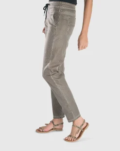 Pinstripe Iconic Stretch Jeans, Coffee
