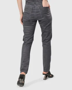 Pinstripe Iconic Stretch Jeans, Navy Wash