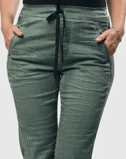 Pinstripe Iconic Stretch Jeans, Teal