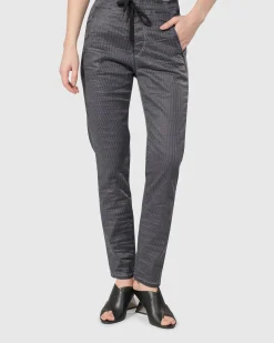Pinstripe Iconic Stretch Jeans, Navy Wash