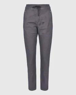 Pinstripe Iconic Stretch Jeans, Navy Wash