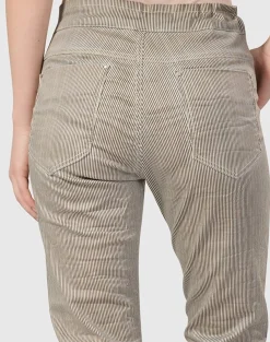 Pinstripe Iconic Stretch Jeans, Khaki