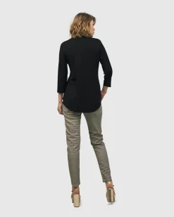 Pinstripe Iconic Stretch Jeans, Khaki