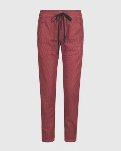 Pinstripe Iconic Stretch Jeans, Wine