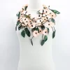 Poppy & Green Leaf Necklace, Pink