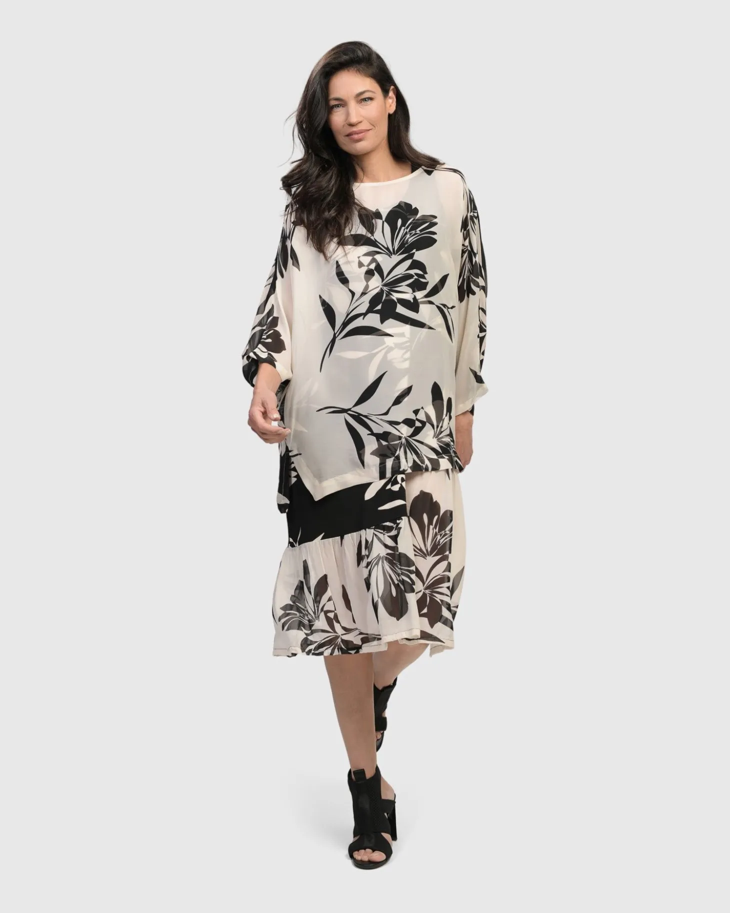 Prosecco Sleeveless Tunic Dress, Floral
