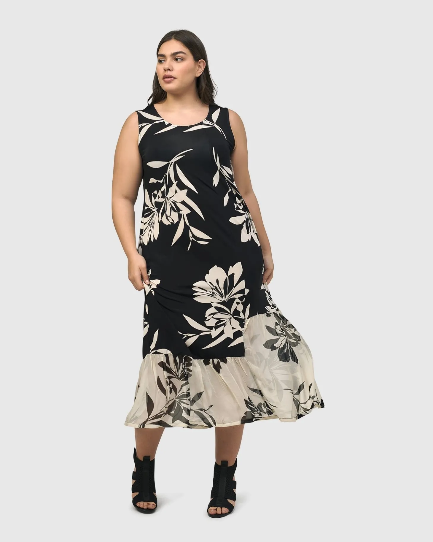 Prosecco Sleeveless Tunic Dress, Floral