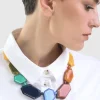 Rainbow Faceted Bead Necklace, Multi