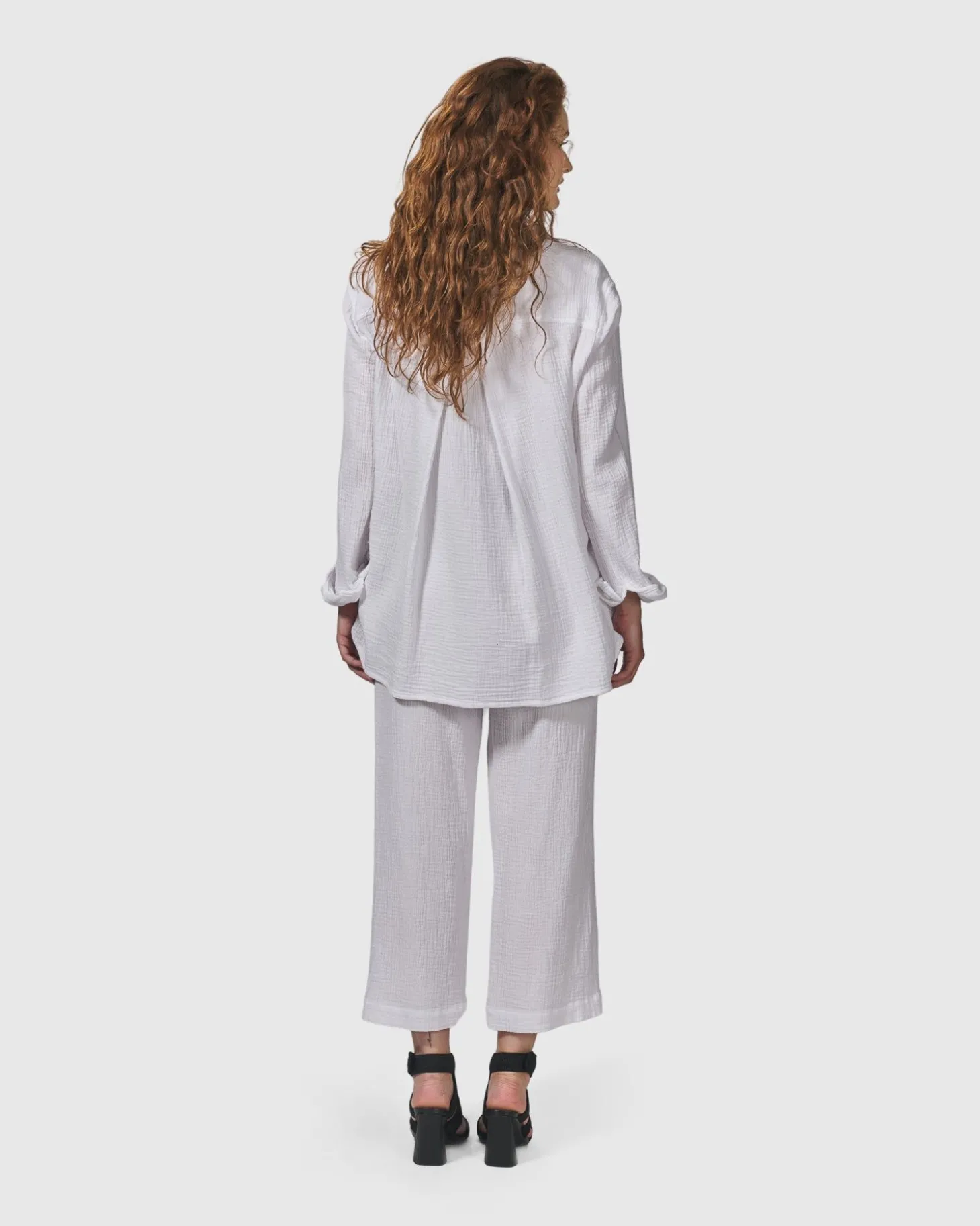 Recreation Button Down Top, White