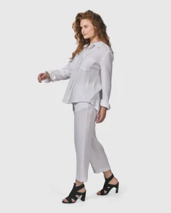 Recreation Button Down Top, White
