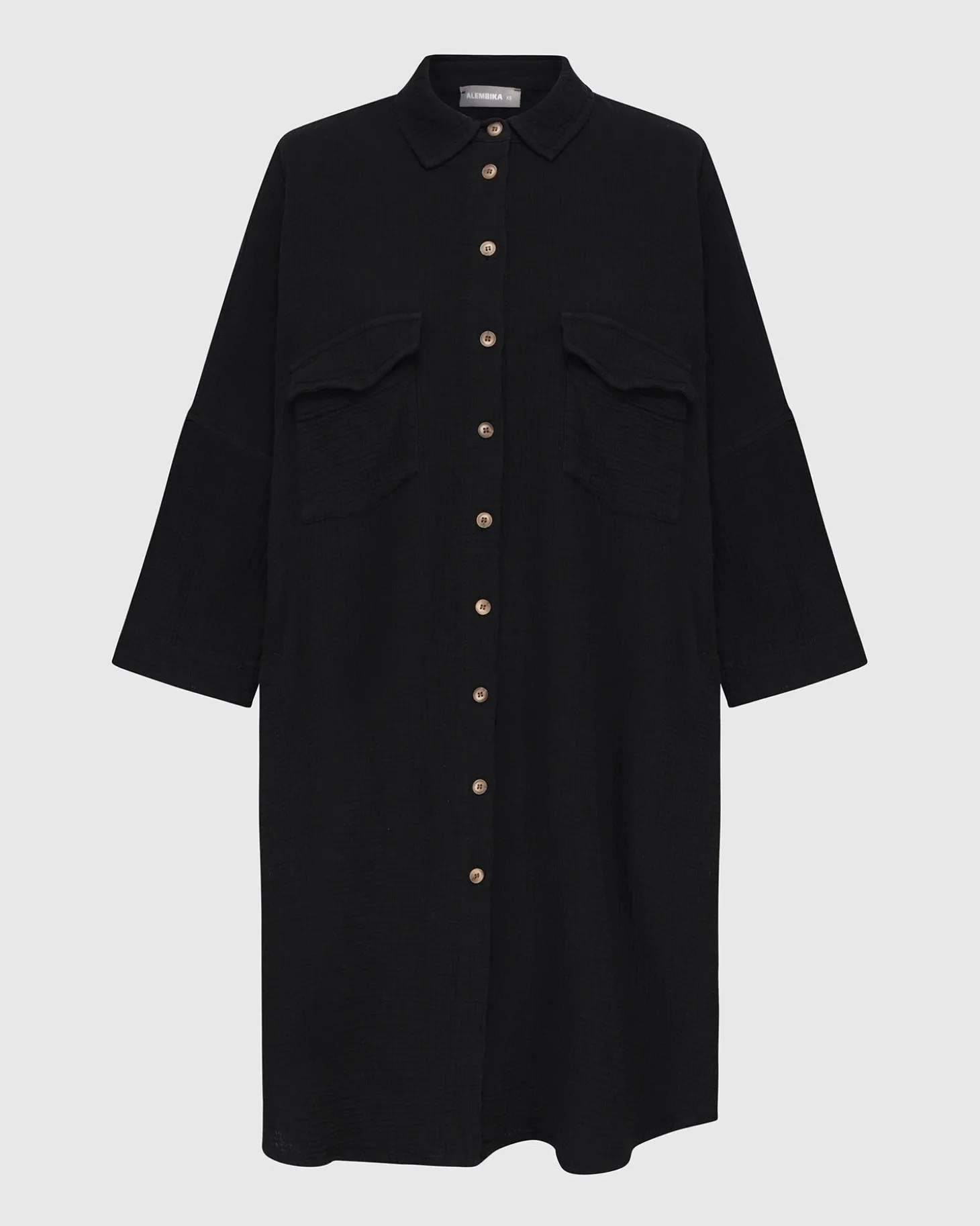 Recreation Shirt Dress, Black