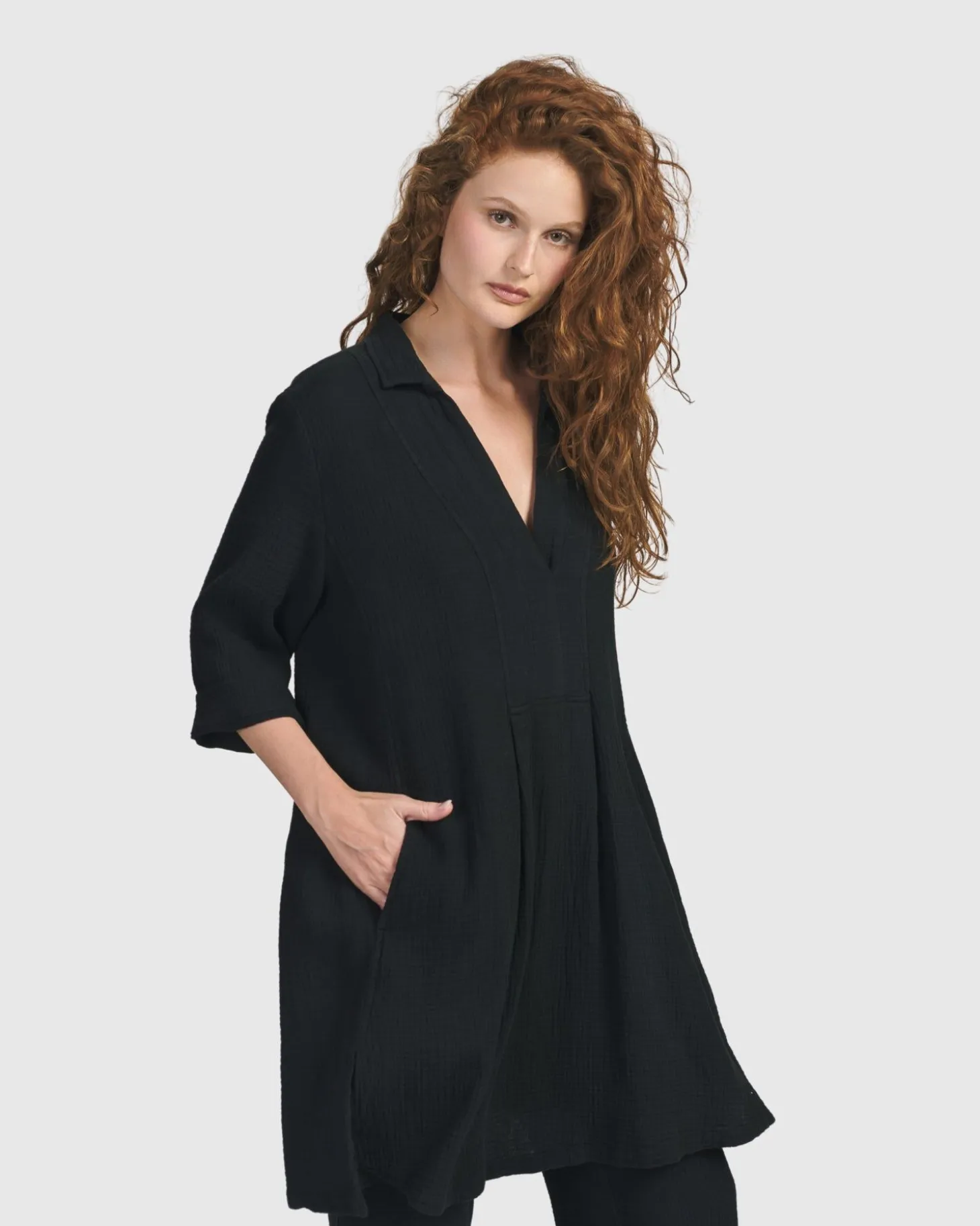Recreation Tunic Top, Black