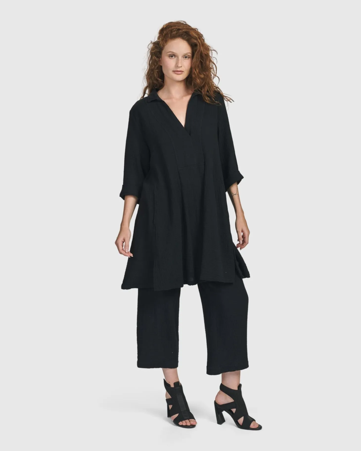 Recreation Tunic Top, Black