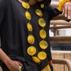 Recycled Bottle Painted Necklace, Yellow
