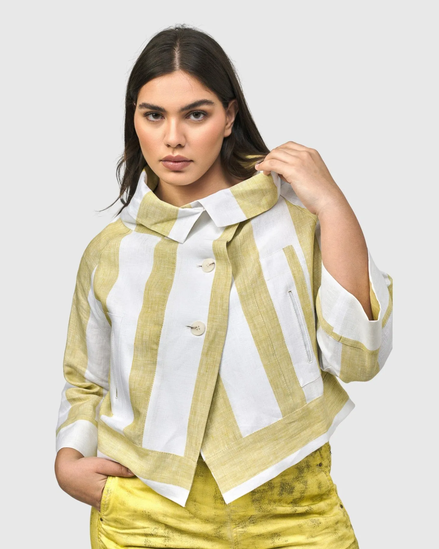 Riposo A-Line Jacket, Citron