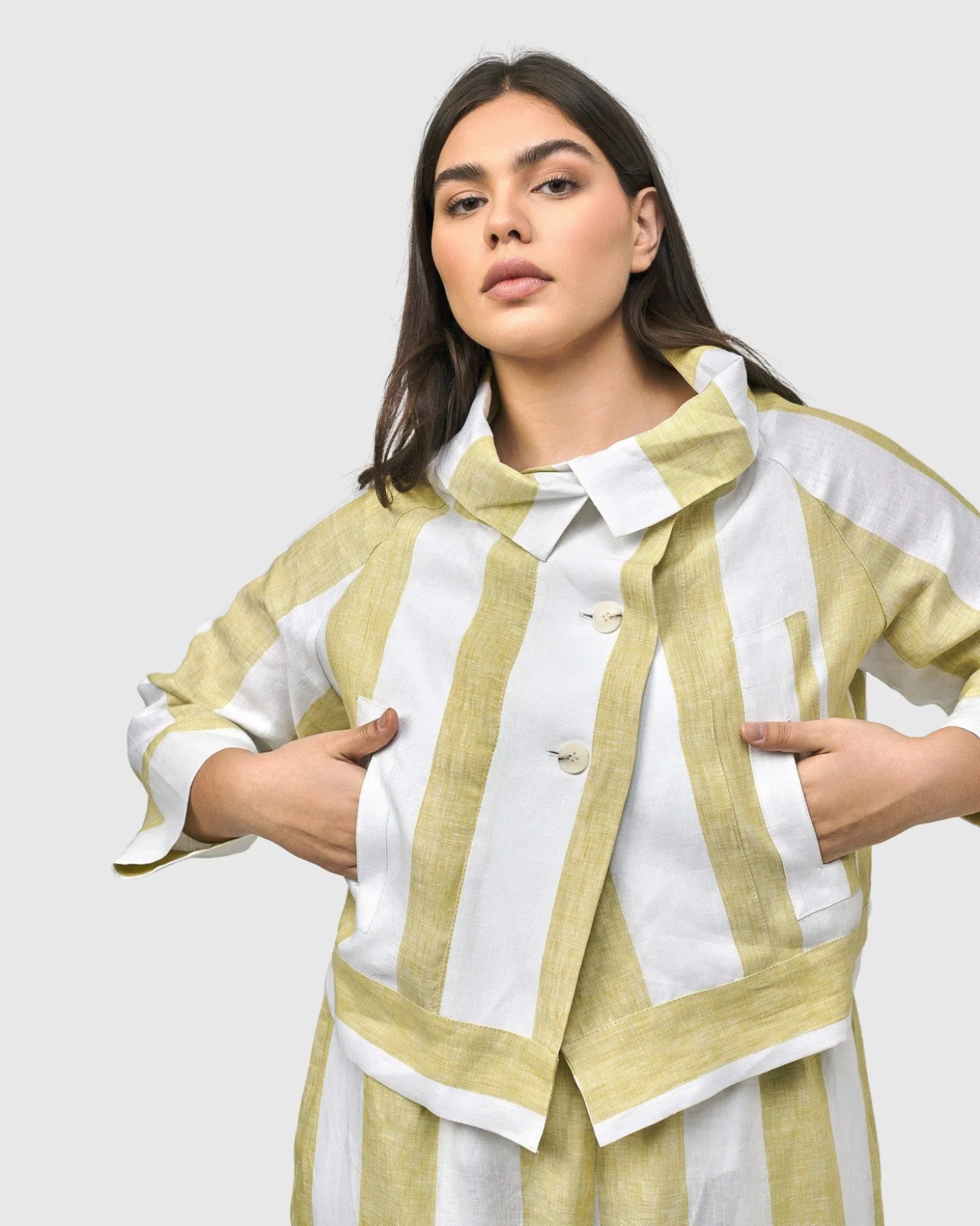 Riposo A-Line Jacket, Citron