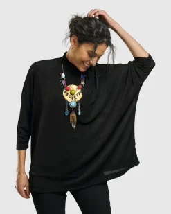Rookie Mockneck Top, Black