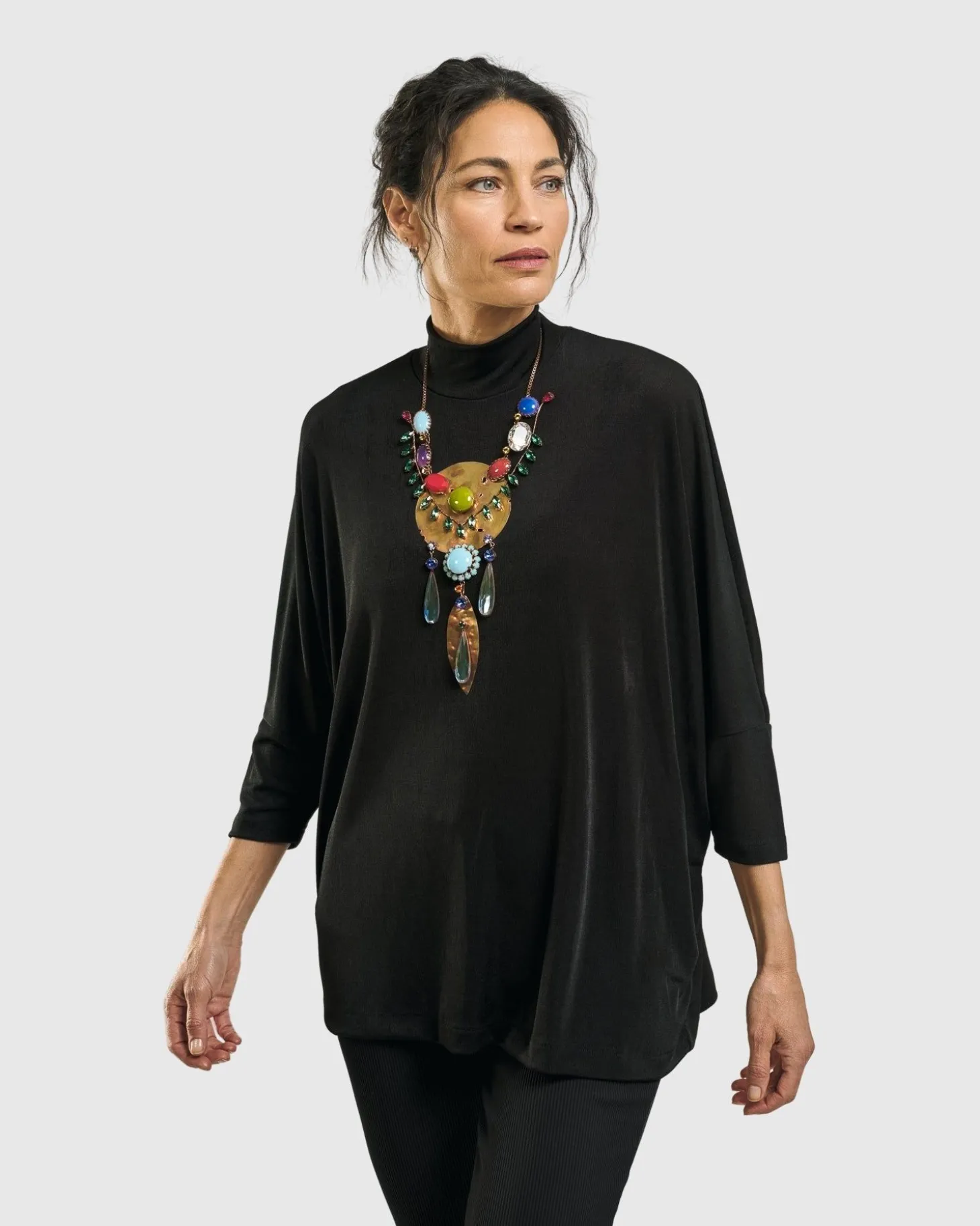 Rookie Mockneck Top, Black